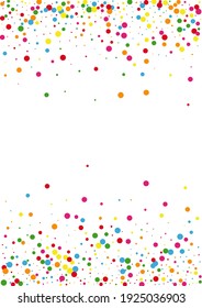 Red Dot Colour Background. Confetti Celebrate Texture. Multicolored Festival Circle.