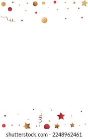 Red Dot Holiday Vector White Background. Vector Round Wallpaper. Golden Shine Festive Card. Glow Bridal Banner.