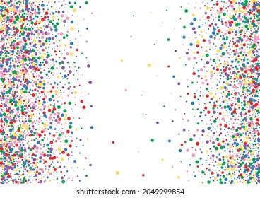 Red Dot Surprise Illustration. Confetti Celebration Background. Yellow Catching Round. Orange Festival Circle Texture.
