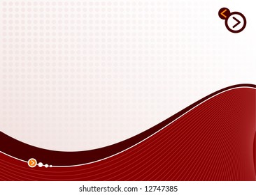 red dot wave background ideal for presentations - landscape version