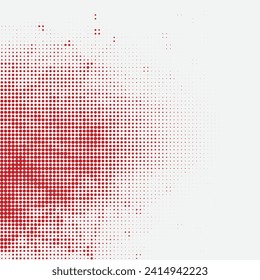 Red dot and white abstract background