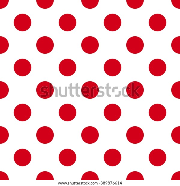 Red Dotes Seamless Isolated On White Stock Vector (Royalty Free) 389876614