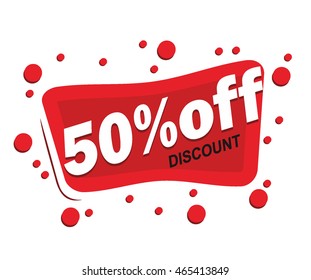 red dots fifty percent discount logo