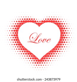 red dots heart of valentine
