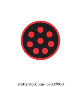 red dots inside circle logo vector