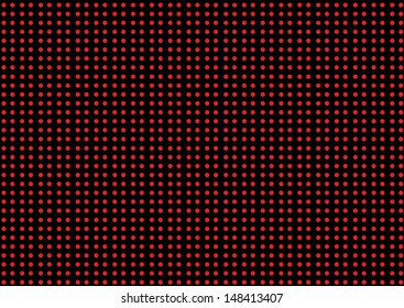 Red Dots on a Black Background. Vector