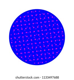 red dots on glossy blue circle vector editable