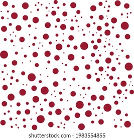 Los puntos rojos sobre fondo blanco.