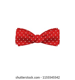 red dotted colored bow tie icon. Element of bow tie illustration. Premium quality graphic design icon. Signs and symbols collection icon for websites, web design, mobile app on white background