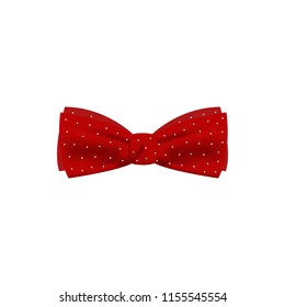 red dotted colored bow tie icon. Element of bow tie illustration. Premium quality graphic design icon. Signs and symbols collection icon for websites, web design, mobile app on white background