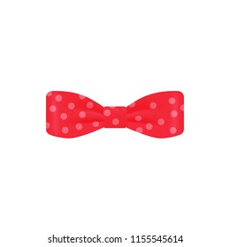 red dotted colored bow tie icon. Element of bow tie illustration. Premium quality graphic design icon. Signs and symbols collection icon for websites, web design, mobile app on white background