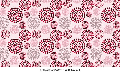 Red Dotted Concentric Circles Background Pattern
