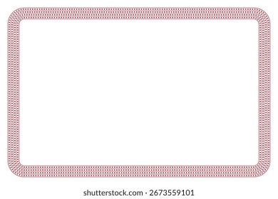 Quadro De Retângulo Vermelho Com Linha Pontilhada. 25º