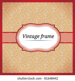 Red dotted ornamental frame