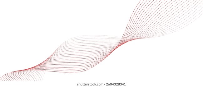 red dotted ribbon isolated on white