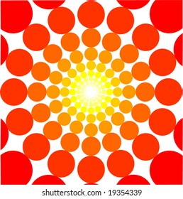 red dotted swirl background