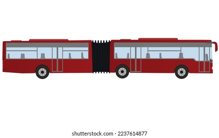 Red  double bus. vector illustration