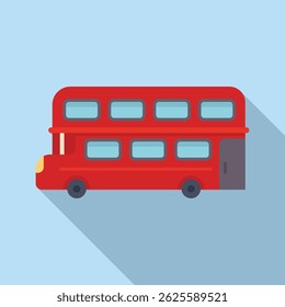 Red double decker bus driving through london england
