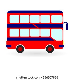 Red Double Decker Bus Icon Vector Stock Vector (Royalty Free) 536507926 ...