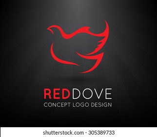 Red Dove Concept Logo Design