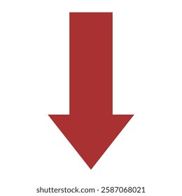 Red Down Arrow icon design