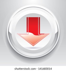 Red download icon button