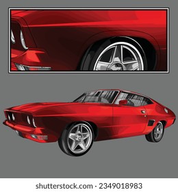 red drag race illustration isolated in black background for poster, t-shirt, graphic design, business element and card