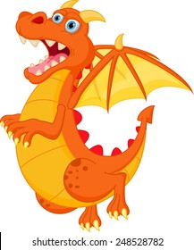 Red dragon cartoon 