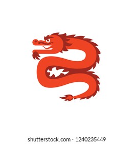 red dragon cartoon vector