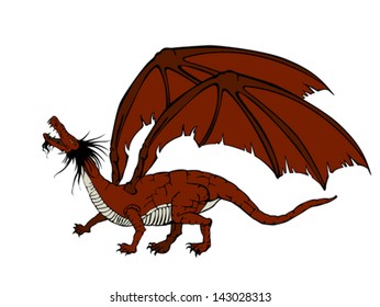 Red dragon clip art