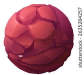 Red Dragon Egg with Cracked Surface