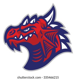 Red dragon head