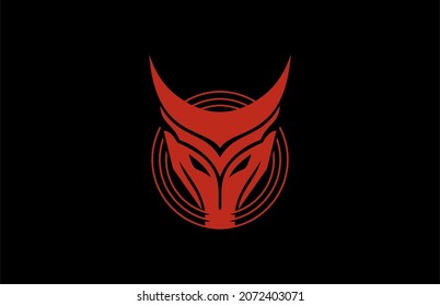 Red Dragon Head Logo Illustration