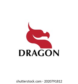 Red Dragon Head Logo Vector Stock Vector (Royalty Free) 2020791812 ...