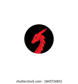 red dragon head vector illustration for icon or logo