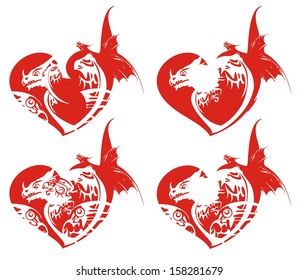Red dragon hearts