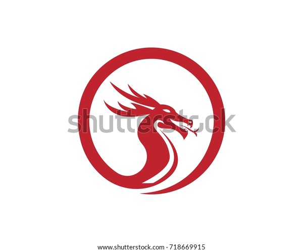 Red Dragon Logo Design Vector Template Stock Vector (Royalty Free ...