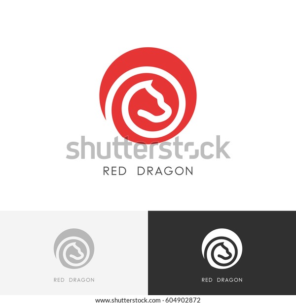 Red Dragon Logo Fairy Tale Animal Stock Vector Royalty Free