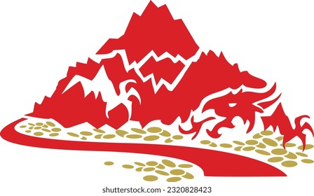 Red Dragon of the Mountain fantasy