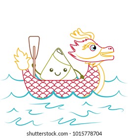 red dragon rice dumpling paddling festival chinese