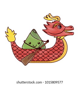 red dragon rice dumpling paddling festival chinese