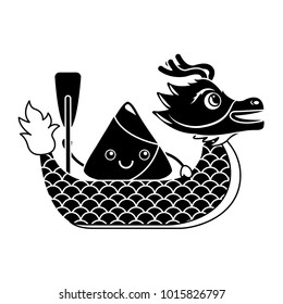 red dragon rice dumpling paddling festival chinese