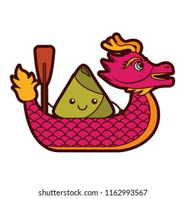 red dragon rice dumpling paddling festival chinese
