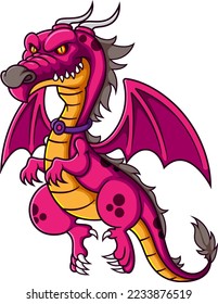 A red dragon strong character of illustration