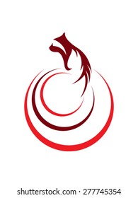 Red dragon tribal tattoo