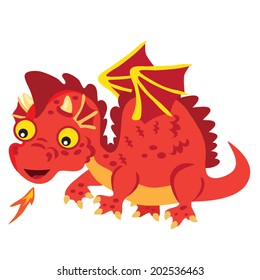 Red dragon vector illustration