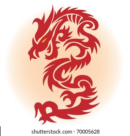 Red Dragon Vector Illustration Stock Vector (Royalty Free) 70005628 ...