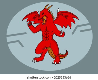 red dragon vector illustration eps 10