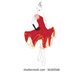 Red dress