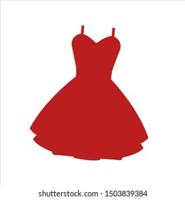 red dress fashion for female illustration design.
